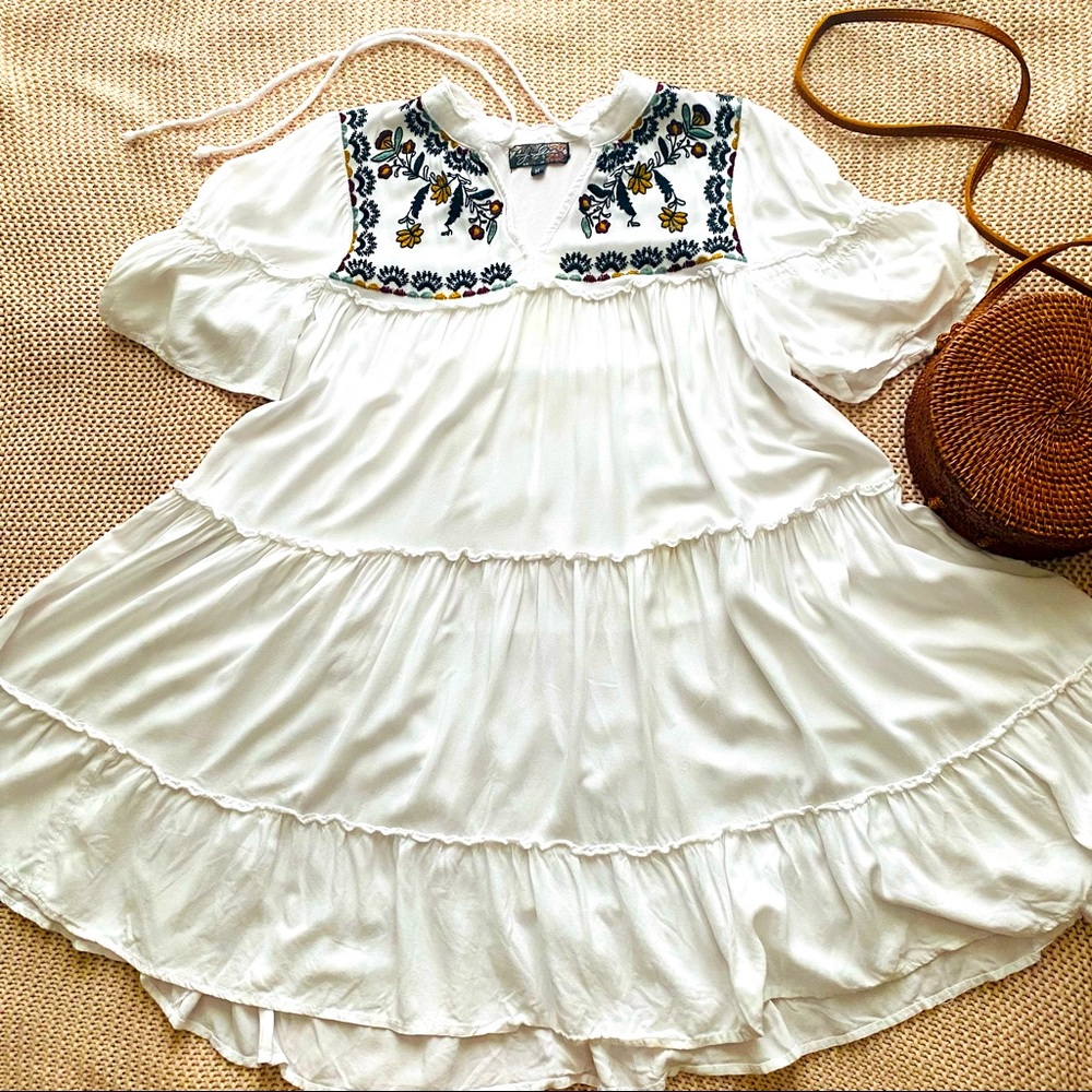 Boho white dress